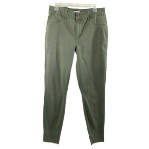 Maurices M Jeans Womens‎ Size L Reg Military Green Denim Stretch Skinny